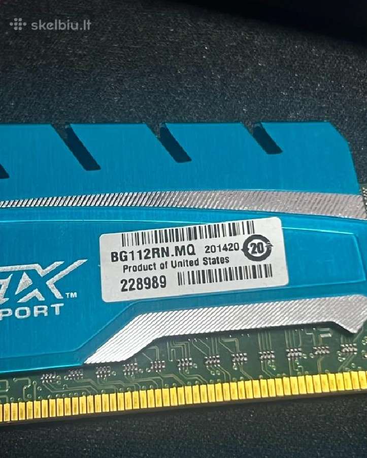 Crucial Ballistix 16gb (2x8gb) Ddr3 RAM - nuotraukos Nr. 5