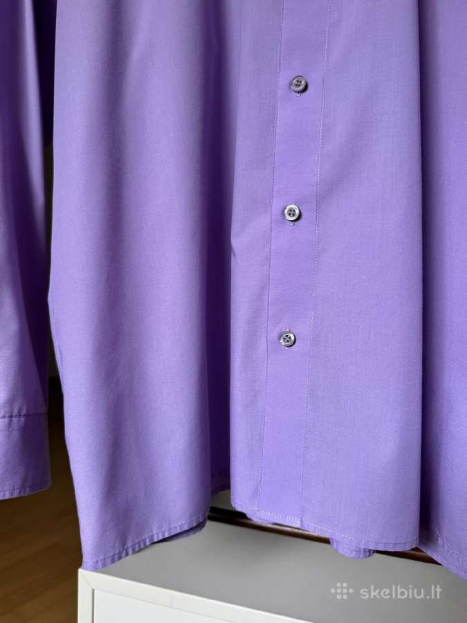 Violetiniai vyriški marškiniai 3xl dydis - nuotraukos Nr. 2