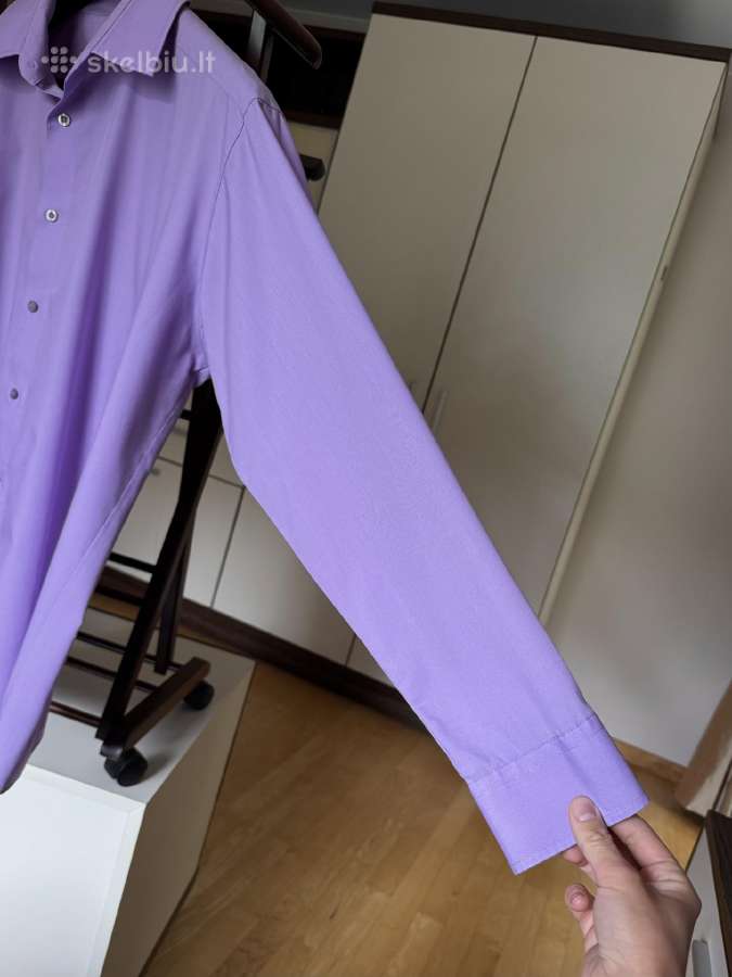 Violetiniai vyriški marškiniai 3xl dydis - nuotraukos Nr. 4