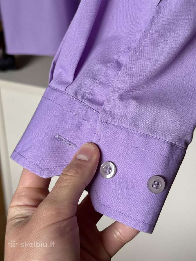 Violetiniai vyriški marškiniai 3xl dydis - nuotraukos Nr. 5
