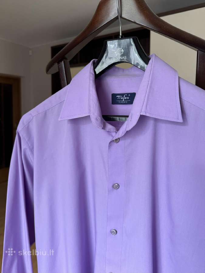 Violetiniai vyriški marškiniai 3xl dydis - nuotraukos Nr. 6