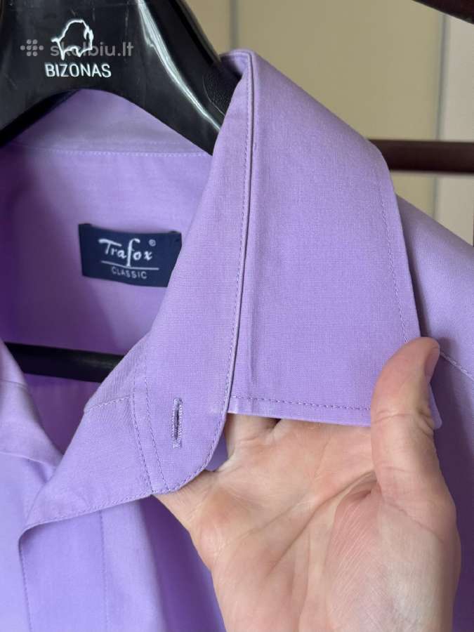 Violetiniai vyriški marškiniai 3xl dydis - nuotraukos Nr. 8
