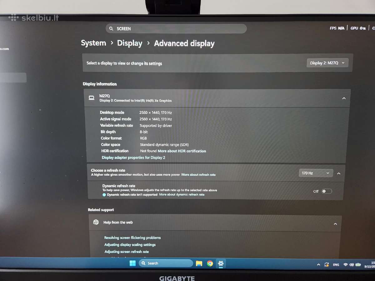 Gigabyte M27q - nuotraukos Nr. 2