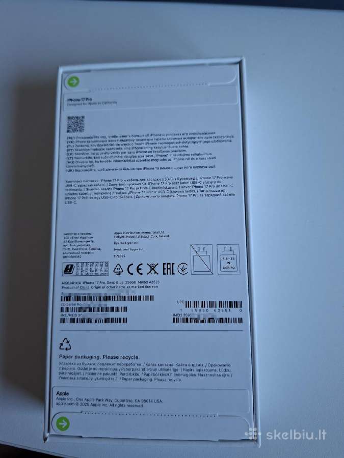 Naujas iPhone 17 pro 256gb deep blue - nuotraukos Nr. 2