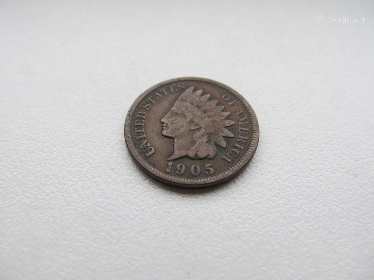 1 centas , JAV ,1903,1905, 1906, 1907 - nuotraukos Nr. 3