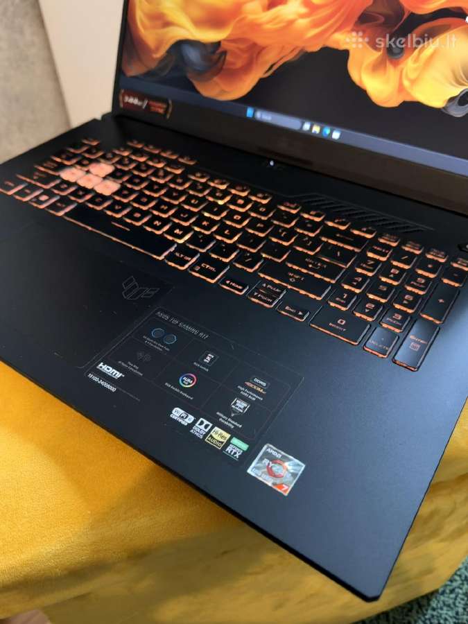 Galingas Asus Tuf A17 nešiojamas kompiuteris - nuotraukos Nr. 2