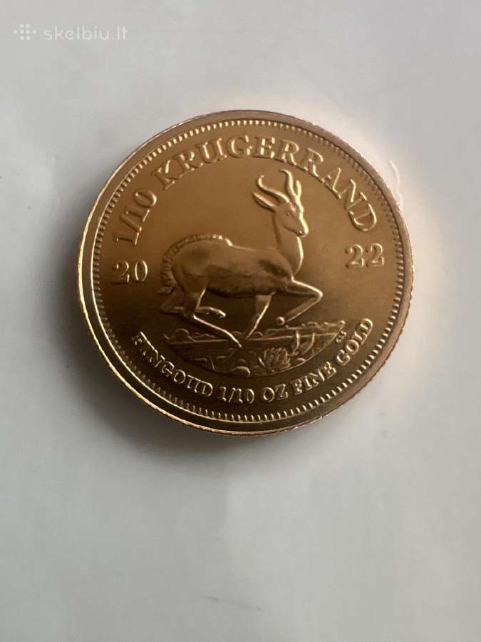 Auksinė moneta 1/10 krugerand 2022m - nuotraukos Nr. 2