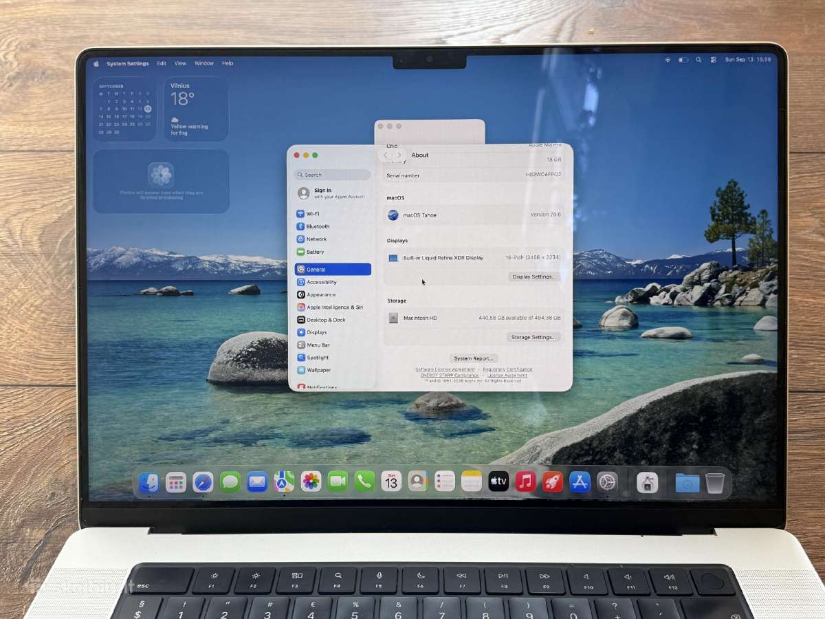 MacBook Pro 16 M3 Pro 18/512gb BH:97% - nuotraukos Nr. 7