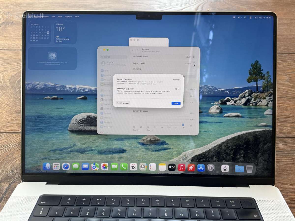 MacBook Pro 16 M3 Pro 18/512gb BH:97% - nuotraukos Nr. 8