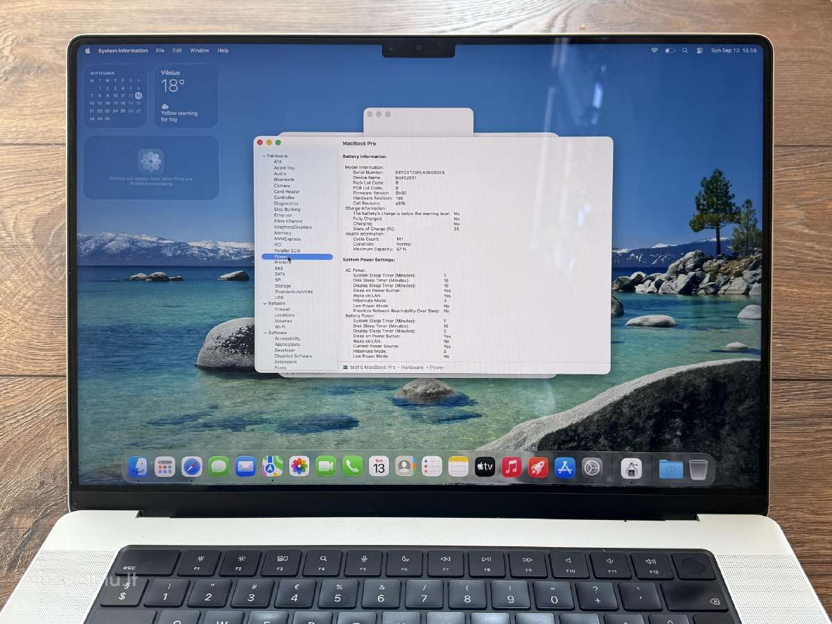 MacBook Pro 16 M3 Pro 18/512gb BH:97% - nuotraukos Nr. 9