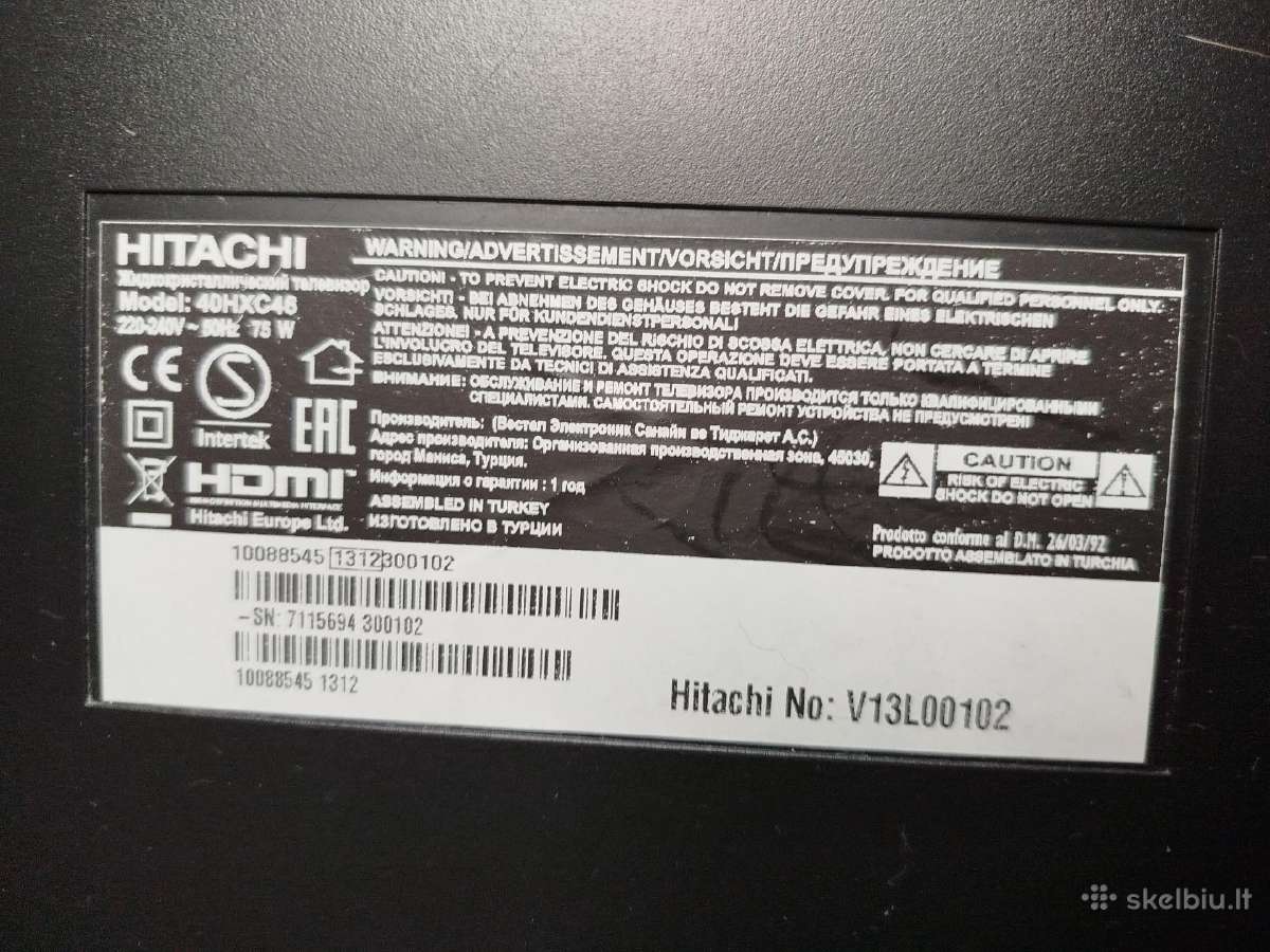 Televizorius Hitachi 40hkc4b (40 colių, Full HD - nuotraukos Nr. 5