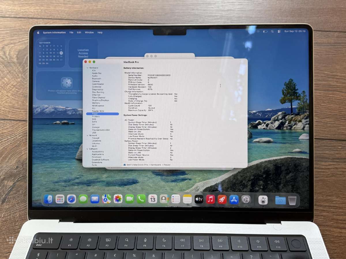 MacBook Pro 14 M3 Pro 18/512gb BH:99% - nuotraukos Nr. 9