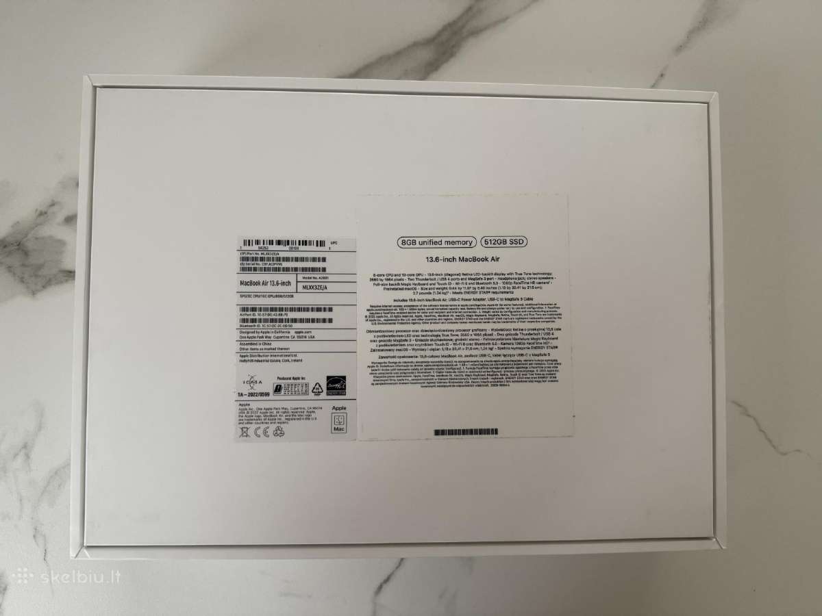 MacBook Air 13.6" M2 8gb 512gb Space Grey - nuotraukos Nr. 10