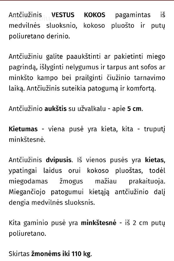 Naujas antčiužinis 5cm aukščio, 160200cm dydžio - nuotraukos Nr. 6