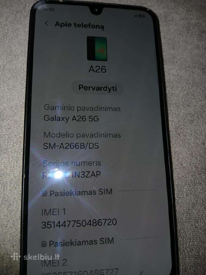 Parduodu Galaxy A26 5G - nuotraukos Nr. 2