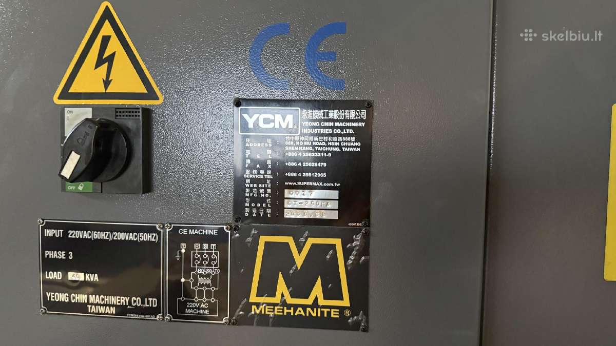 CNC Tekinimo Staklės Ycm Gt250 Ma - nuotraukos Nr. 6