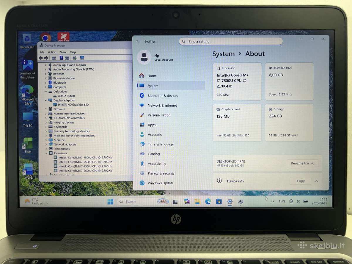 Hp elitebook 840 g4 - nuotraukos Nr. 2