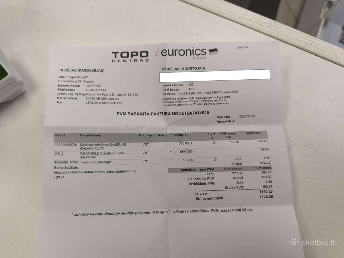 Puikus Samsung Galaxy Z Flip 7 512gb su Garantija - nuotraukos Nr. 8