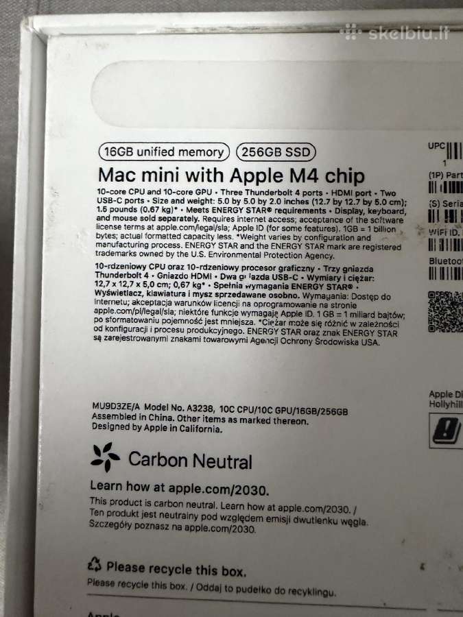 Apple Mac Mini M4 16gb/256gb - nuotraukos Nr. 6