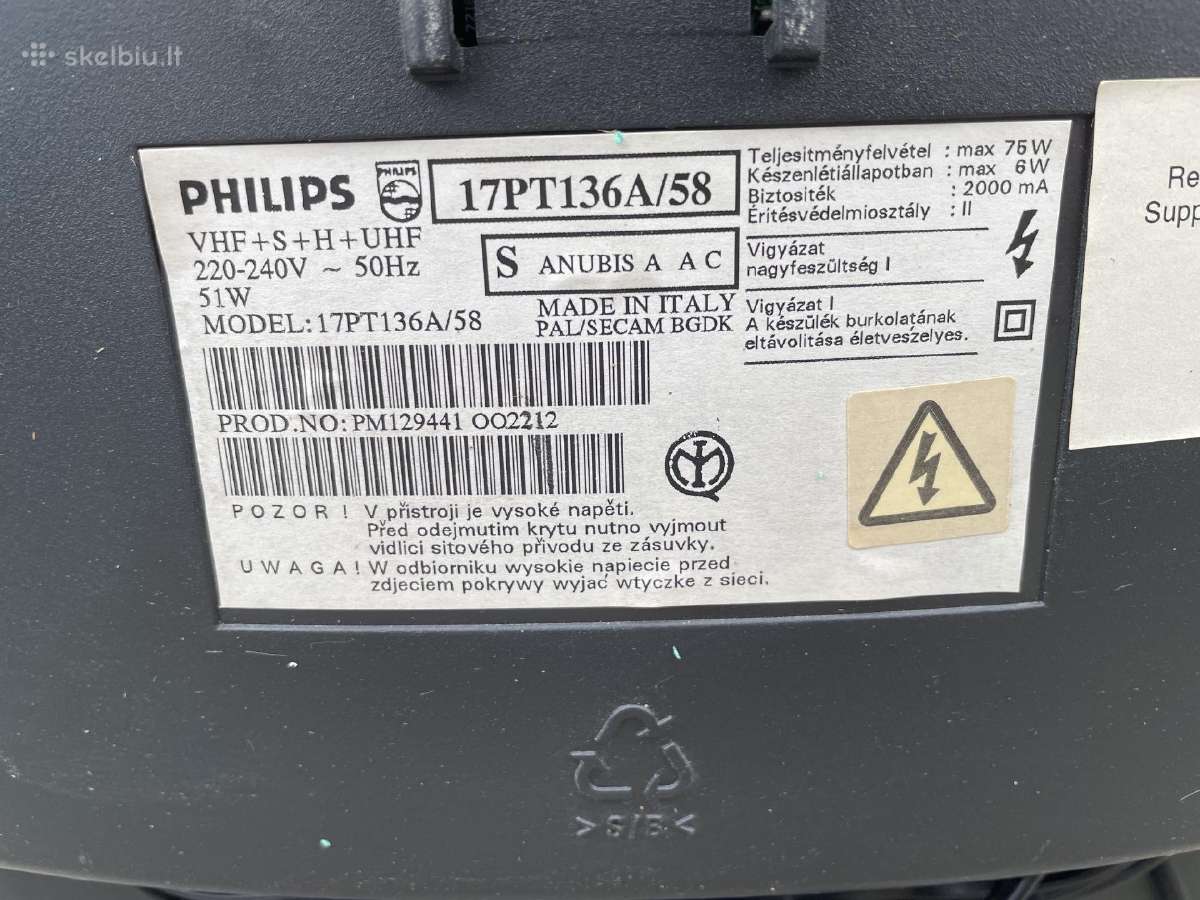 Nedidelis philips kineskopinis 43 cm + distancinis - nuotraukos Nr. 4