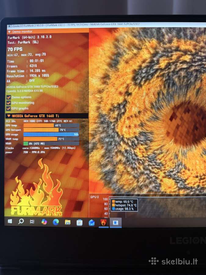 Lenovo Legion Y540 I5-9300h / Gtx 1660ti / 16 GB - nuotraukos Nr. 19