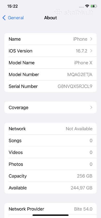 Parduodamas Apple iPhone X 256 GB – Silver - nuotraukos Nr. 5
