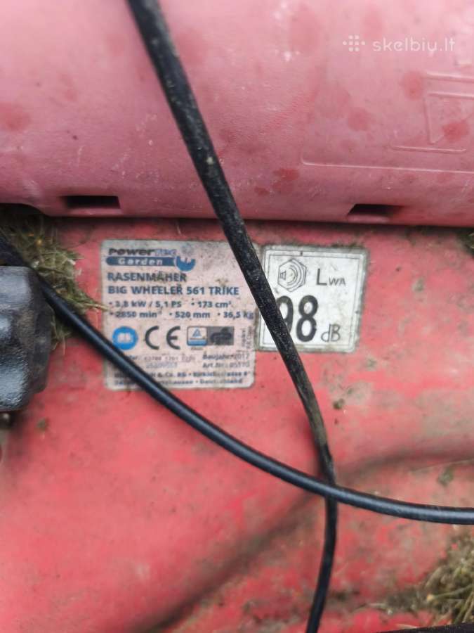 Triratė benzininė savaeigė žoliapjovė Powertec Big - nuotraukos Nr. 4