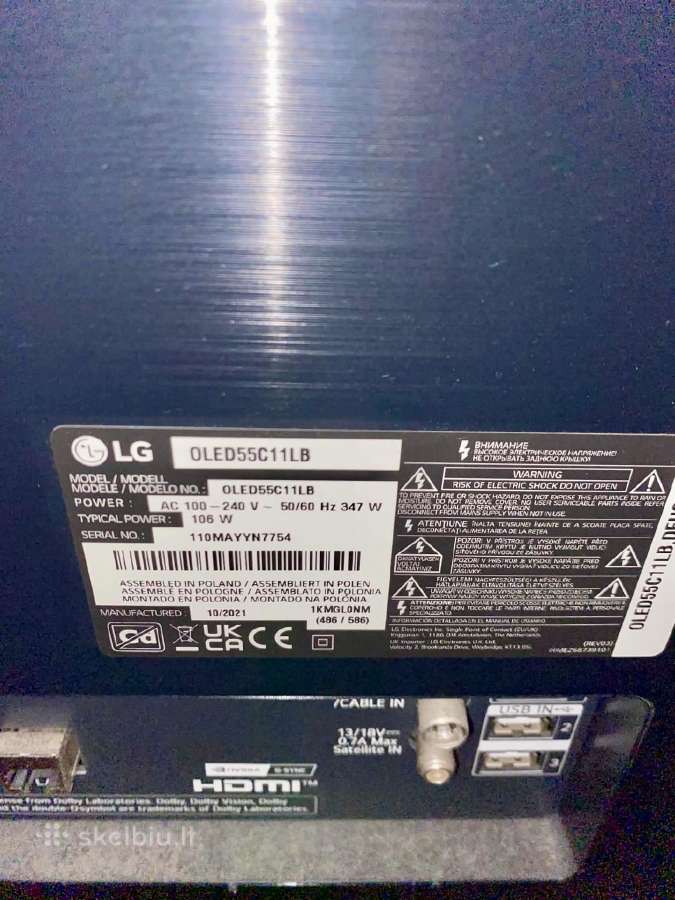 Parduodu LG Oled55c11lb televizoriu - nuotraukos Nr. 2