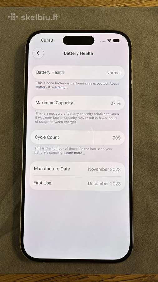iPhone 15 Pro 128gb idealus - nuotraukos Nr. 2