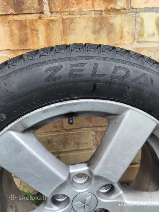 Ratai R18 225 55 dvi su padangom dvi be - nuotraukos Nr. 5