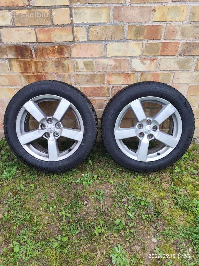 Ratai R18 225 55 dvi su padangom dvi be - nuotraukos Nr. 7