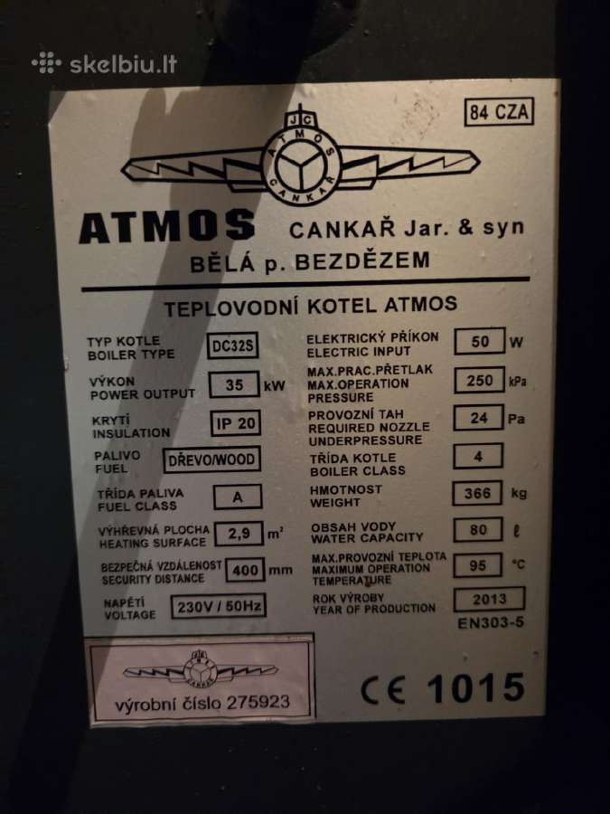 Atmos 32s kieto kuro katilas - nuotraukos Nr. 2