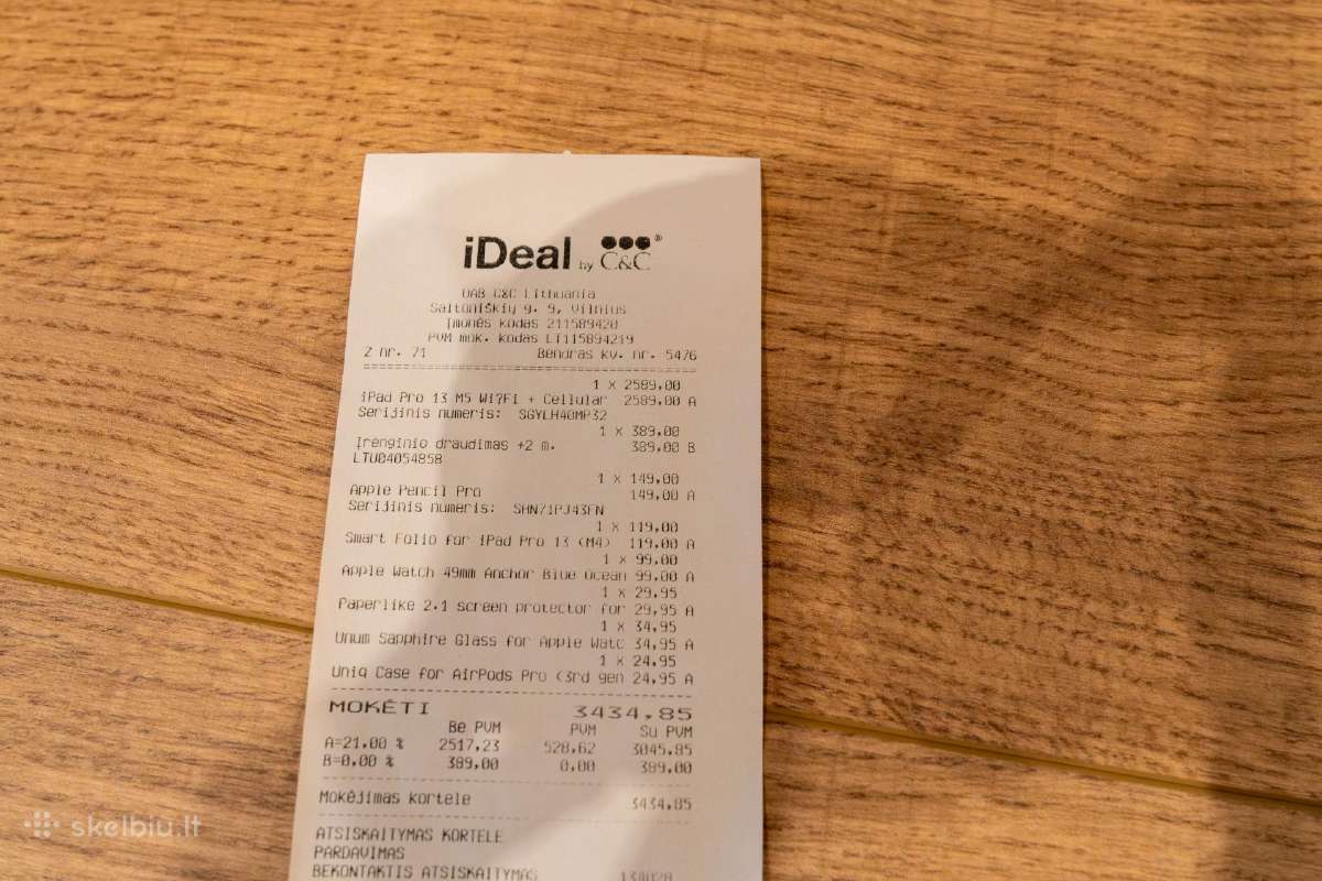 Apple iPad Pro 13" M5 1tb WiFi+lte su draudimu! - nuotraukos Nr. 6