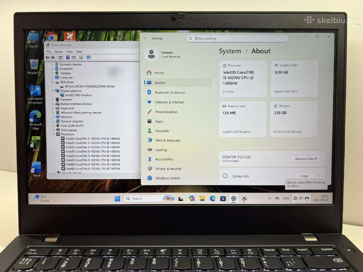 Lenovo thinkpad L14 - nuotraukos Nr. 7