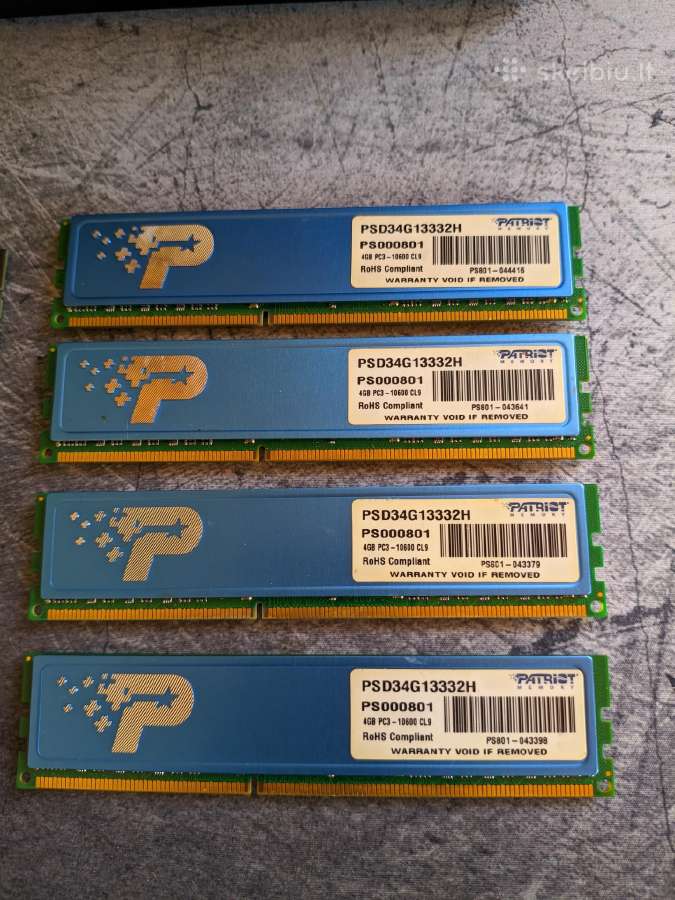 RAM ddr3 4x4gb 16gb su radijatoriais - nuotraukos Nr. 2