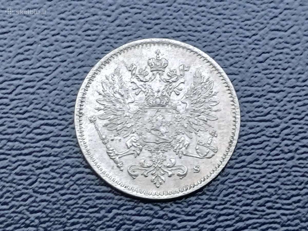 25 pennia 1915m. Suomija sidabras - nuotraukos Nr. 2