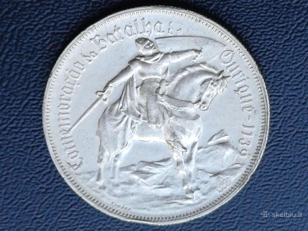 10 eskudų 1928m. Portugalija sidabras - nuotraukos Nr. 2