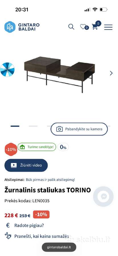 Žurnalinis / kavos staliukas - nuotraukos Nr. 4