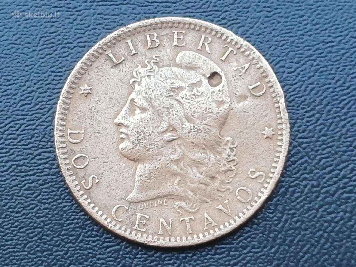 2 centavai 1888m. Argentina - nuotraukos Nr. 2