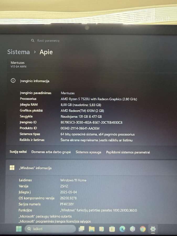 Lenovo V15 - nuotraukos Nr. 2