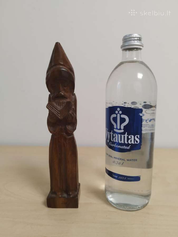 Medinė vienuolio skulptūrėlė - nuotraukos Nr. 10