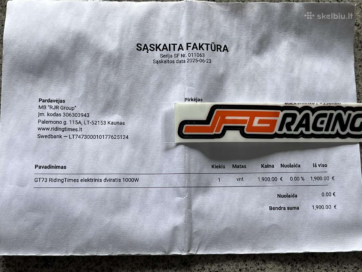 Naudotas Riding Times Gt73 elektrinis dviratis - nuotraukos Nr. 9