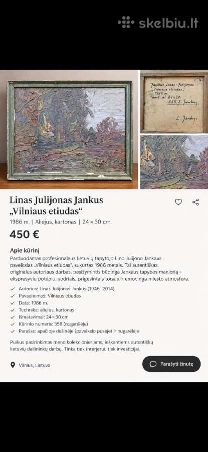 Jankus Linas - Julijonas, Vilniaus etiudas - nuotraukos Nr. 3