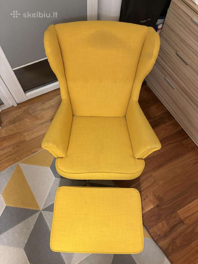Ikea Strandmon Fotelis su pufu - nuotraukos Nr. 2