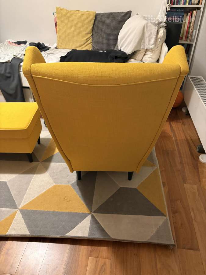 Ikea Strandmon Fotelis su pufu - nuotraukos Nr. 7