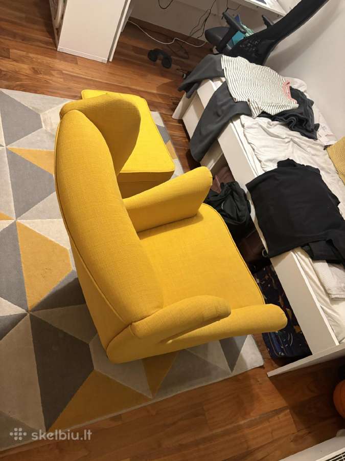 Ikea Strandmon Fotelis su pufu - nuotraukos Nr. 8