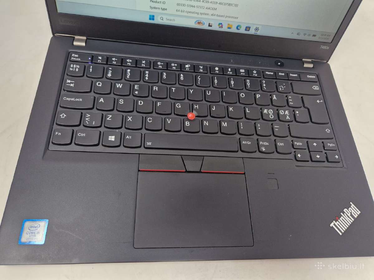 Lenovo Thinkpad T480s/i5-8350u/8gb/256ssd - nuotraukos Nr. 5