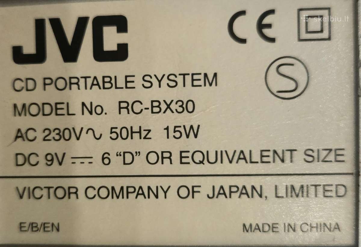 JVC RC-bx30 nešiojamas muzikos centras - nuotraukos Nr. 10