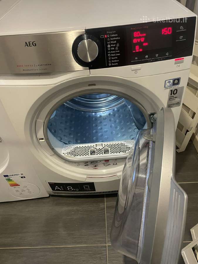 Aeg skalbimo mašina 8000 series 9kg ir džiovyklė - nuotraukos Nr. 9