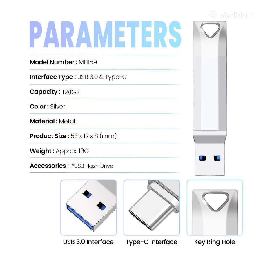 Usb atmintinė 128gb Usb3.0 - nuotraukos Nr. 8